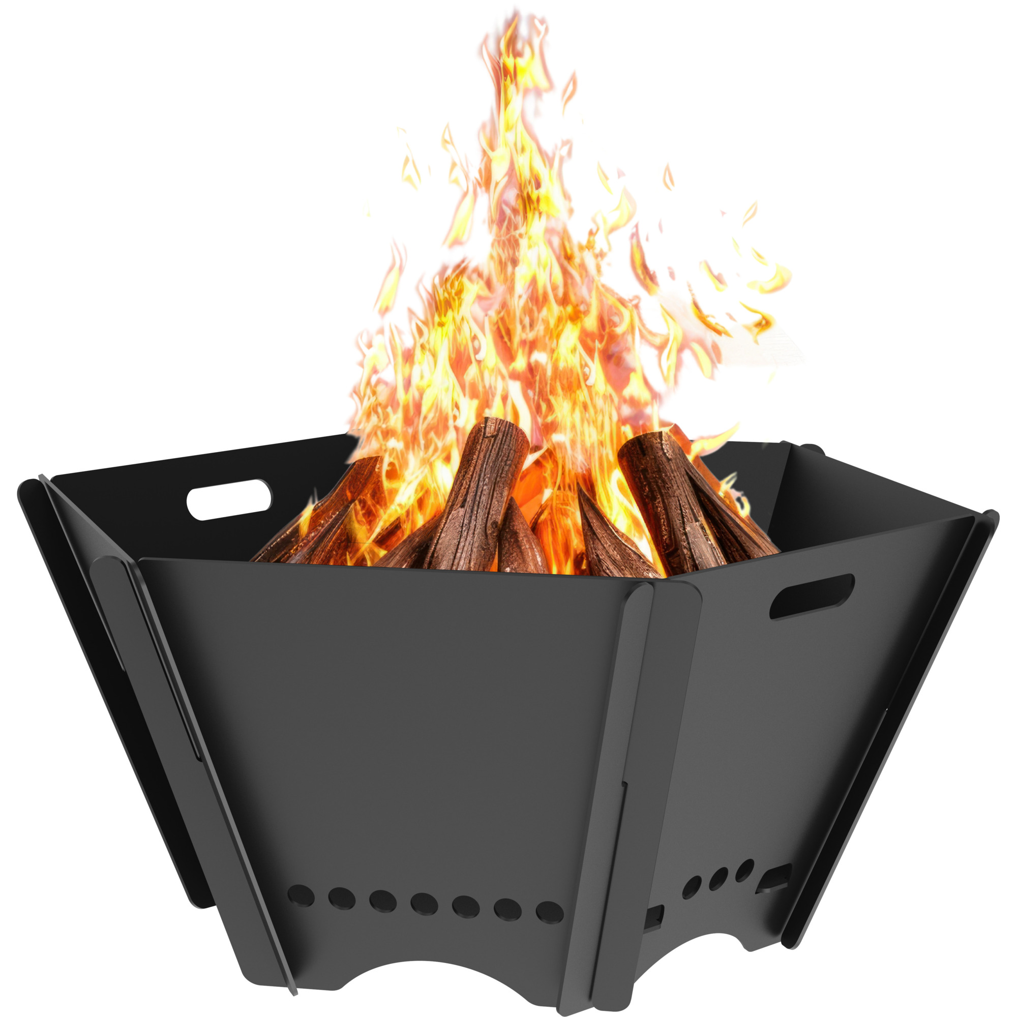 Tarter Medium Portable Steel Fire Pit — 23.5in., High-Temperature Powder Coat, Model# FPP24BL